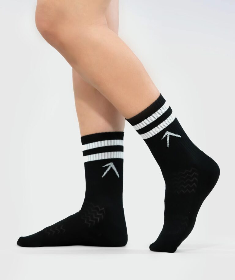 Unisex Stripes Crew Cotton Socks - Pack of 3 Black Image 1