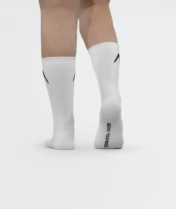 Unisex Crew Dry Touch Socks - Pack of 3 White Image 2
