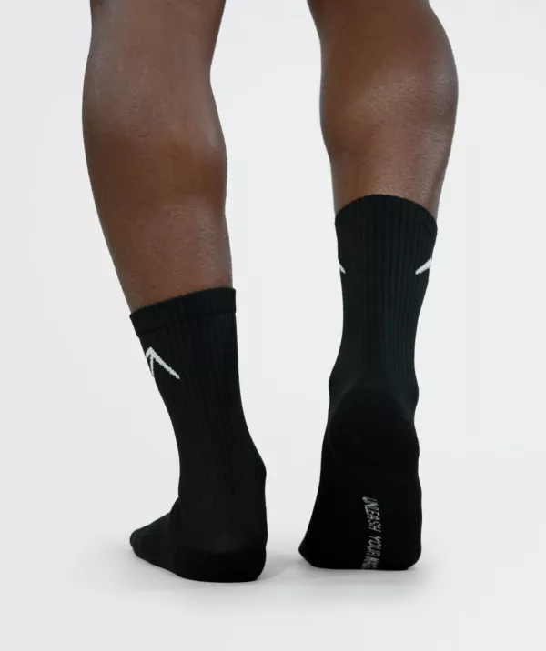 Unisex Crew Dry Touch Socks - Pack of 3 Black Image 2