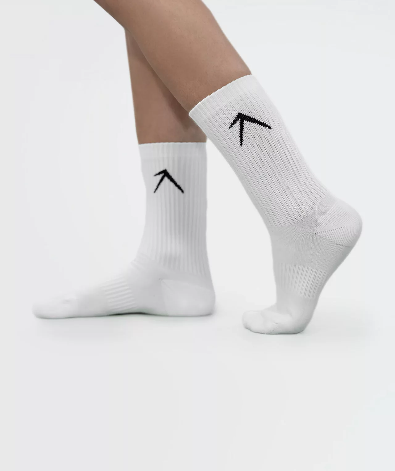 Unisex Crew Dry Touch Socks - Pack of 3 White Image 1