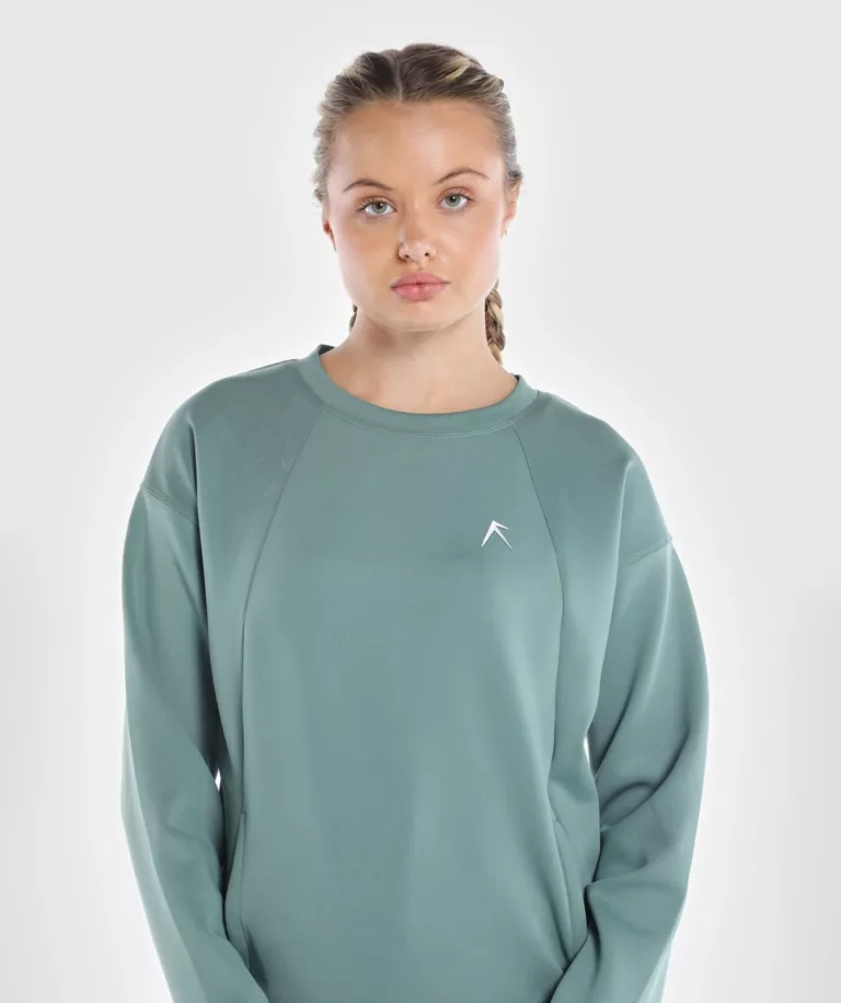 Unisex Vent Comfy Sweater Green-Khaki Image 1