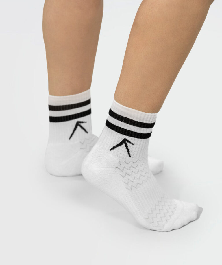 Unisex Stripes Short Crew Cotton Socks - Pack of 3 White Image 1