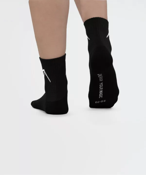 Unisex Short Crew Dry Touch Socks - Pack of 3 Black Image 2